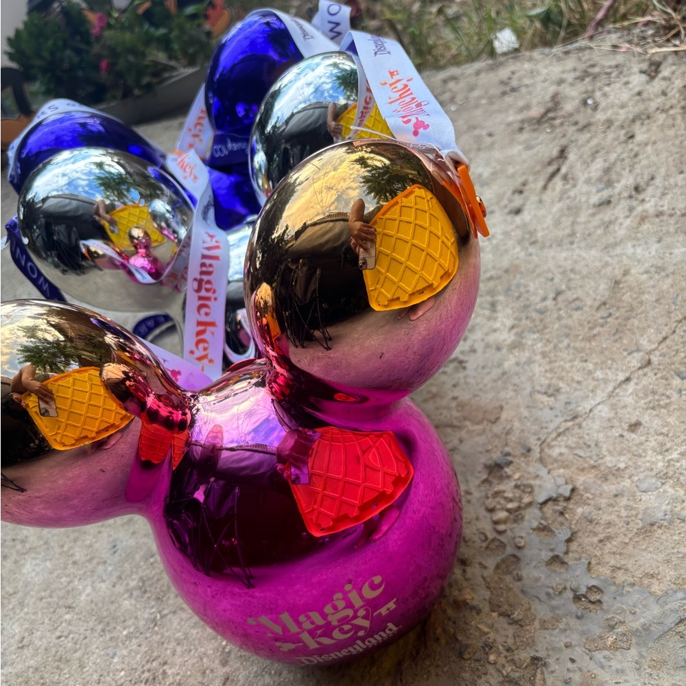 Disney Magic Key 100th Celebration w/3popcorn buckets ,Pink, silver  or purple